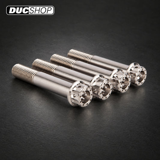 Motocorse set of 4 Titanium Front Caliper Bolts (M10x55) for Radial Calipers — representative product view; see selected option and kit contents | Motorcycle Specific Fasteners | ducshop.com