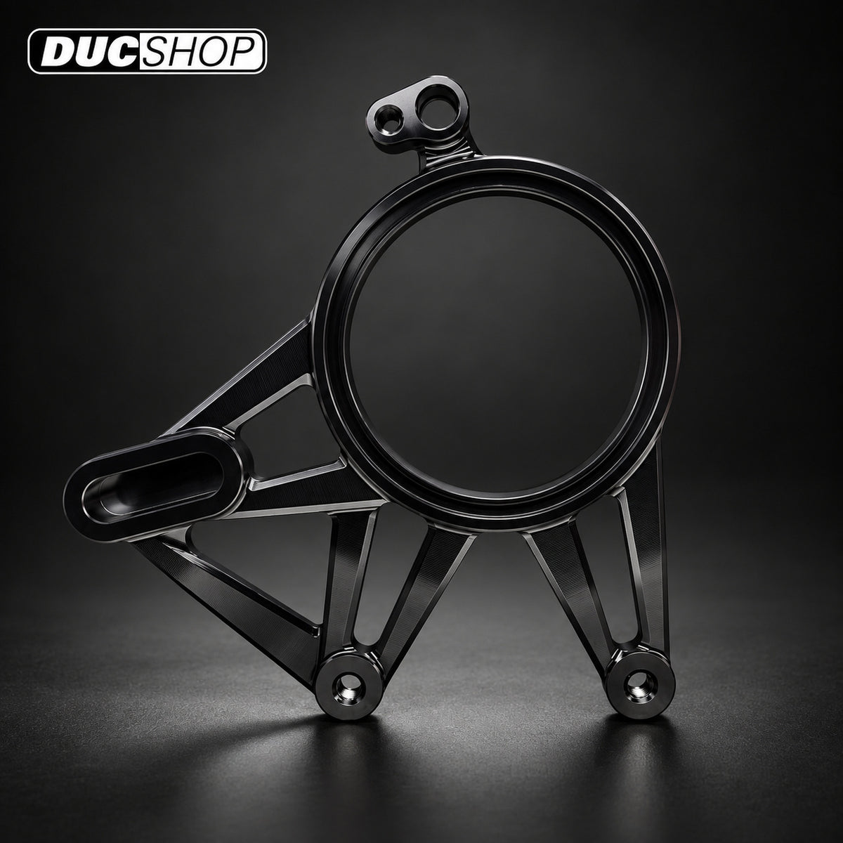 Motocorse Billet Aluminum Rear Brake Caliper Support Bracket for Ducati Panigale / Streetfighter V4 / S / R / Speciale (18-24) - Black - DucShop