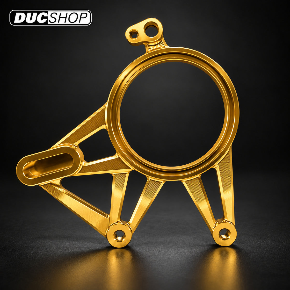 Motocorse Billet Aluminum Rear Brake Caliper Support Bracket for Ducati Panigale / Streetfighter V4 / S / R / Speciale (18-24) - Gold - DucShop