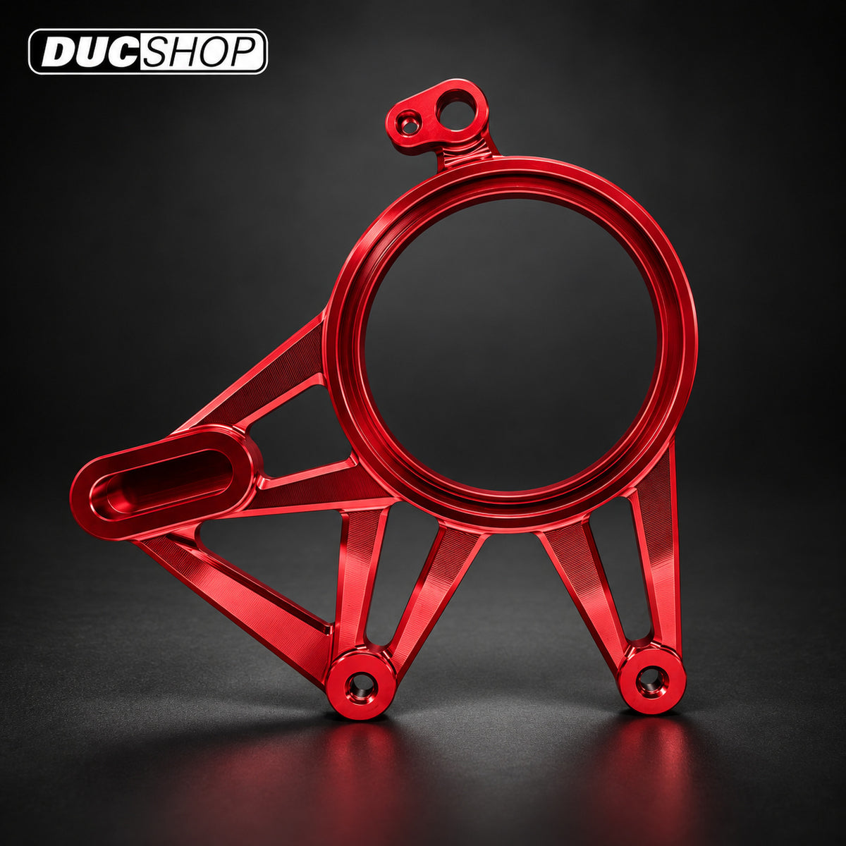 Motocorse Billet Aluminum Rear Brake Caliper Support Bracket for Ducati Multistrada V4 Pikes Peak / RS - Red - DucShop
