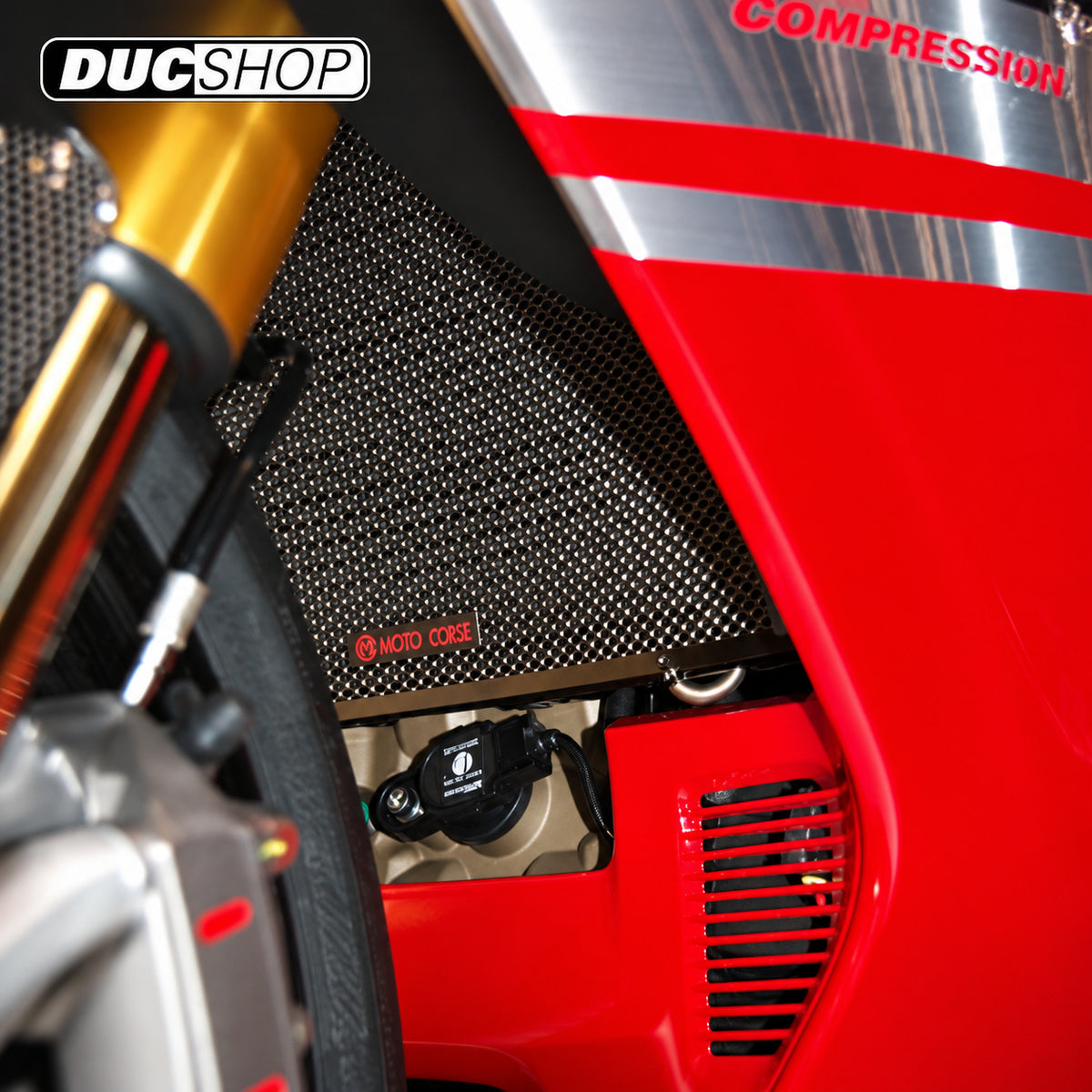 Motocorse Titanium Radiator and Oil Cooler Guards for the Ducati 1198/1098/848 | Radiator & Oil Cooler Guards | ducshop.com