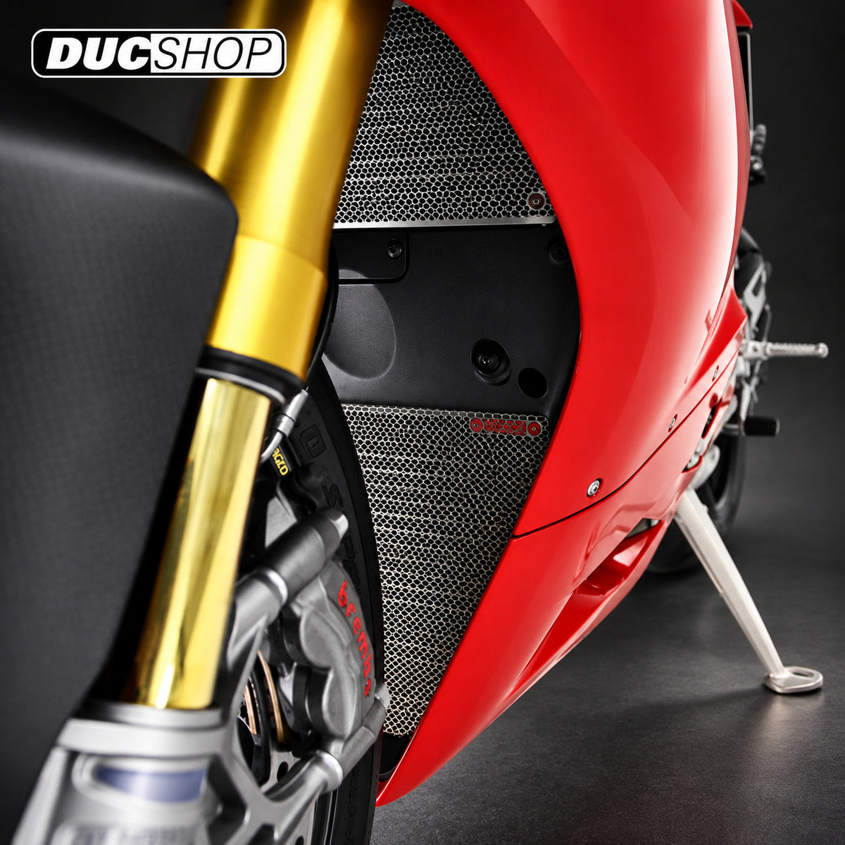 Motocorse Titanium Upper and Lower Radiator Protectors Ducati 1299/1199/959/899 | Radiator & Oil Cooler Guards | ducshop.com