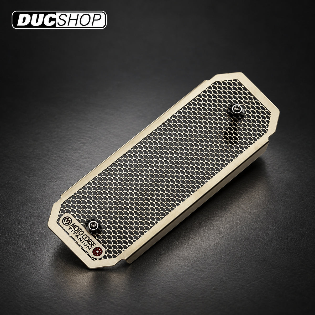 Motocorse Titanium Oil Cooler Protector for Ducati Scrambler | Radiator & Oil Cooler Guards | ducshop.com