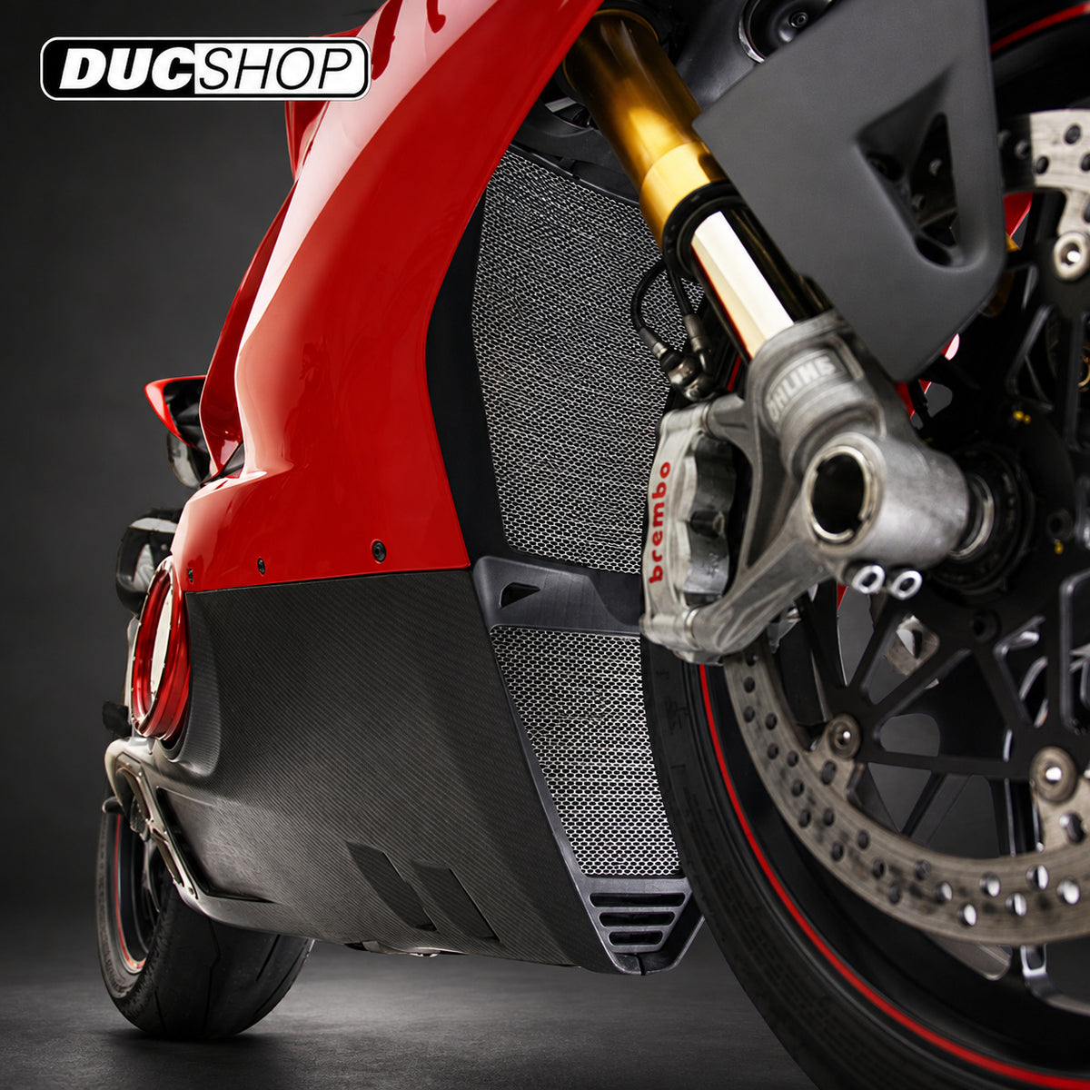 Motocorse Titanium Radiator and Oil Cooler Guards for the Ducati Panigale / Streetfighter V4 (2025+) | Radiator & Oil Cooler Guards | ducshop.com