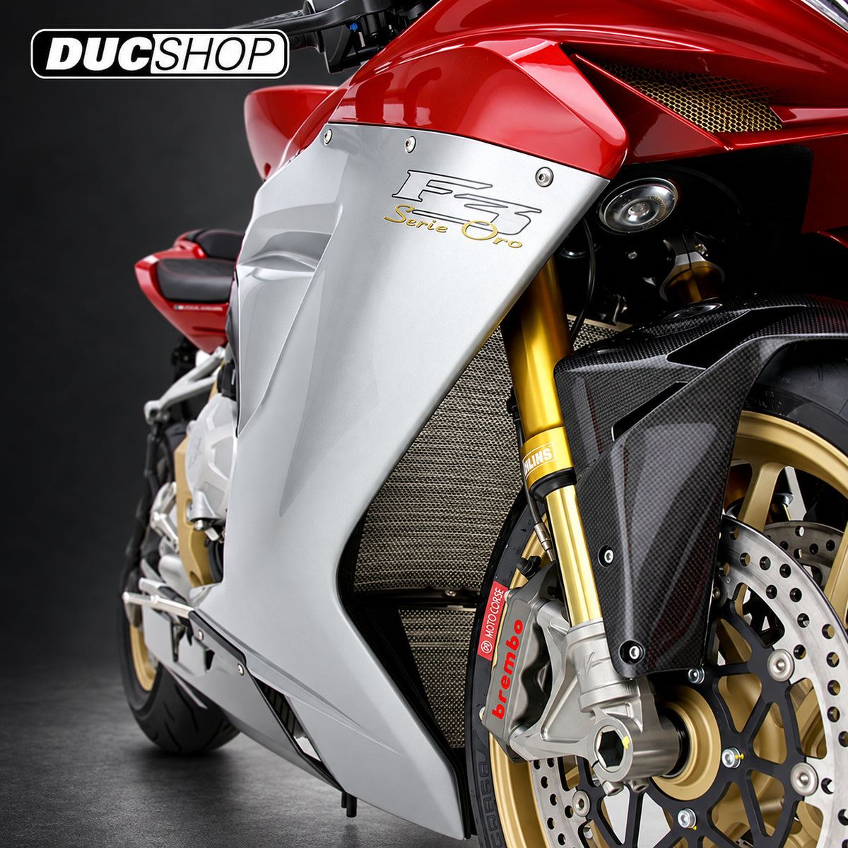 Motocorse Titanium Radiator and Oil Cooler Guards for MV Agusta F3 675 / 800 | Radiator & Oil Cooler Guards | ducshop.com