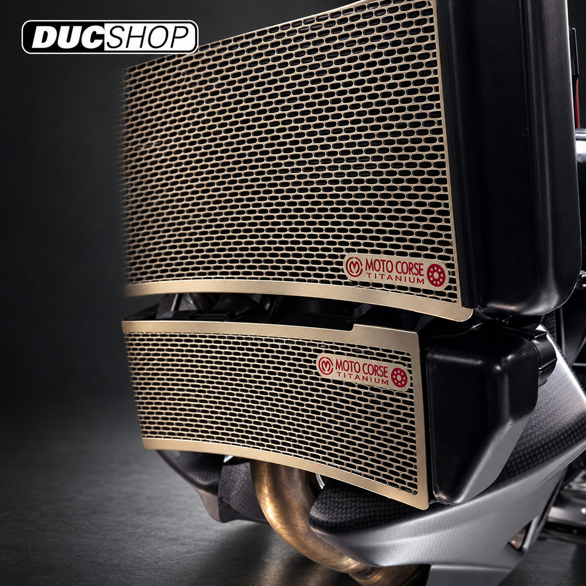 Motocorse Titanium Radiator and Oil Cooler Guards for MV Agusta Brutale 675/800 Dragster 800 Rivale Stradale & Turismo Veloce | Radiator & Oil Cooler Guards | ducshop.com