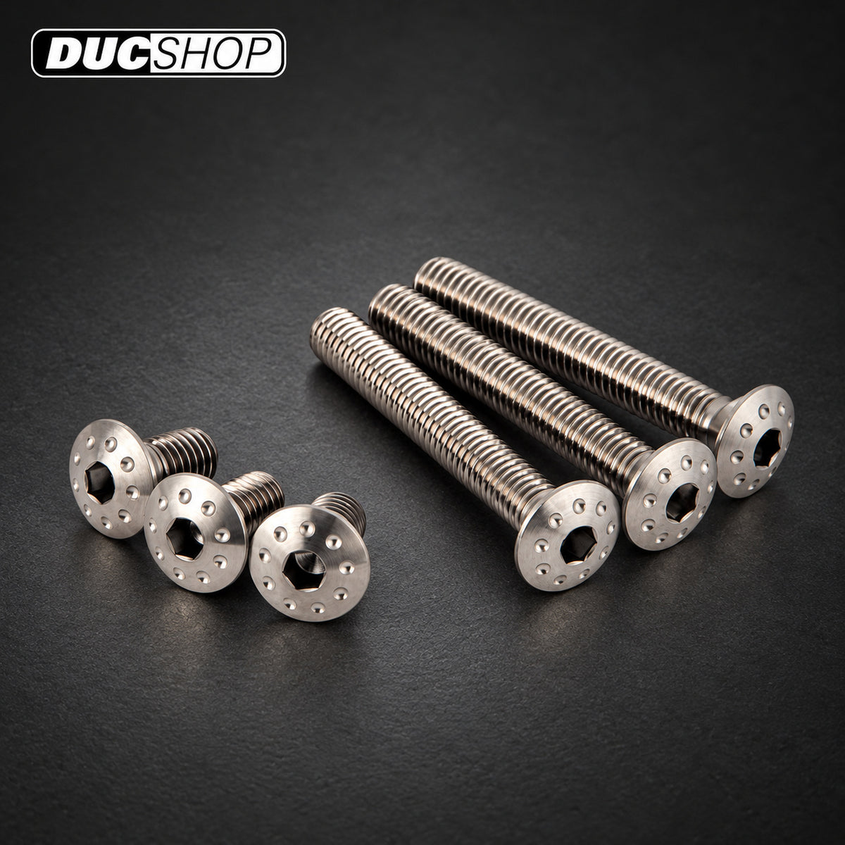 Motocorse Billet Titanium Screws for the Motocorse Gas Cap for MV 3 cylinder Models — representative product view; see selected option and kit contents | Motorcycle Specific Fasteners | ducshop.com