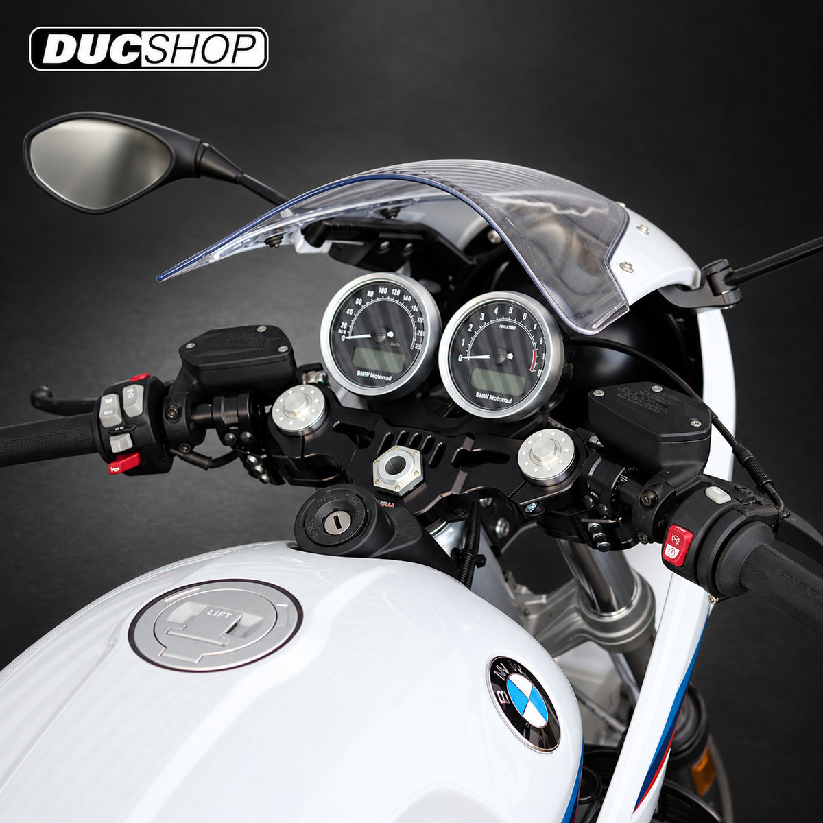 ABM multiClip SPORT Clip-ons and Upper Triple Clamp for the BMW R nineT Racer | DucShop
