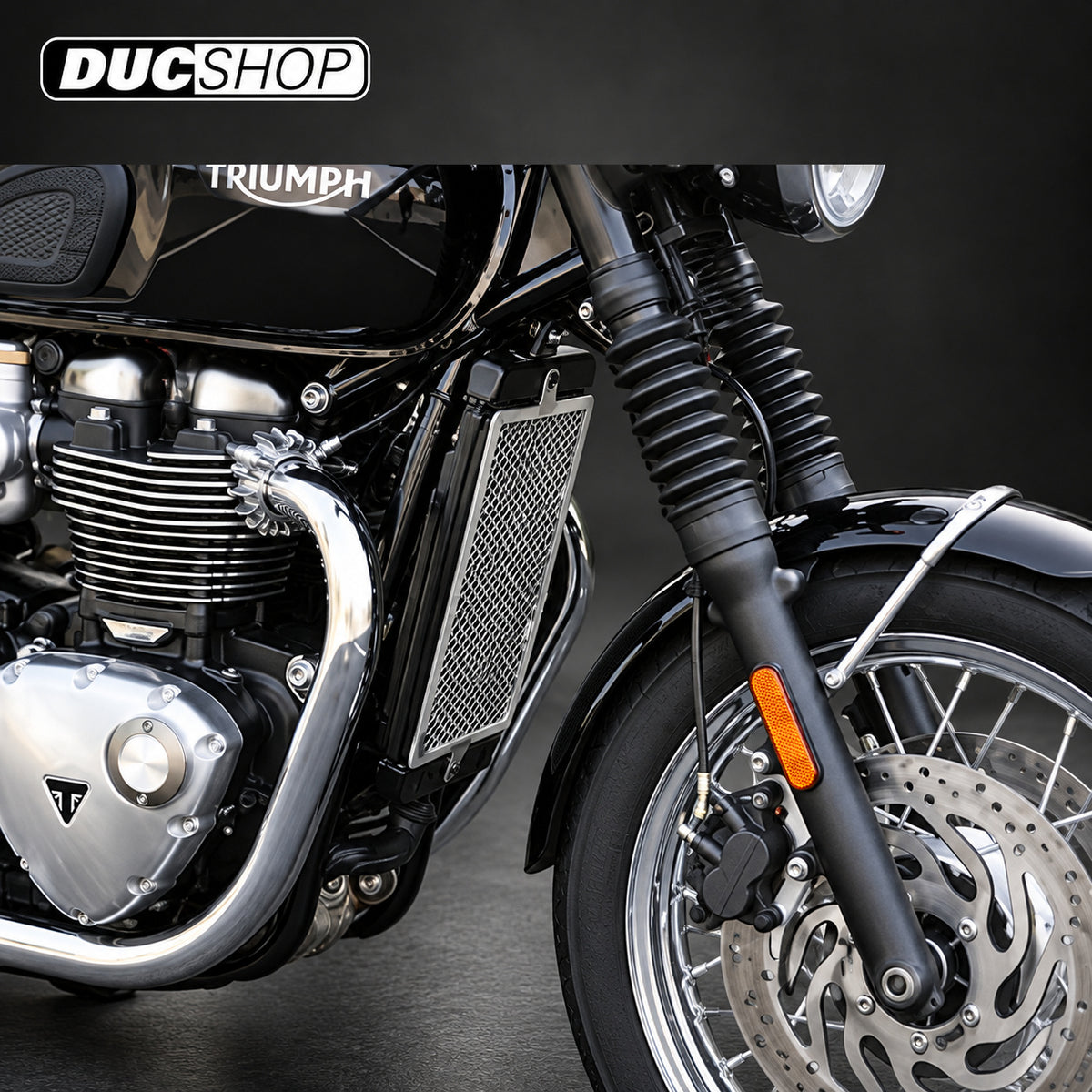 Cox Racing Radiator Guard for the Triumph Bonneville T120 | Radiator & Oil Cooler Guards | ducshop.com
