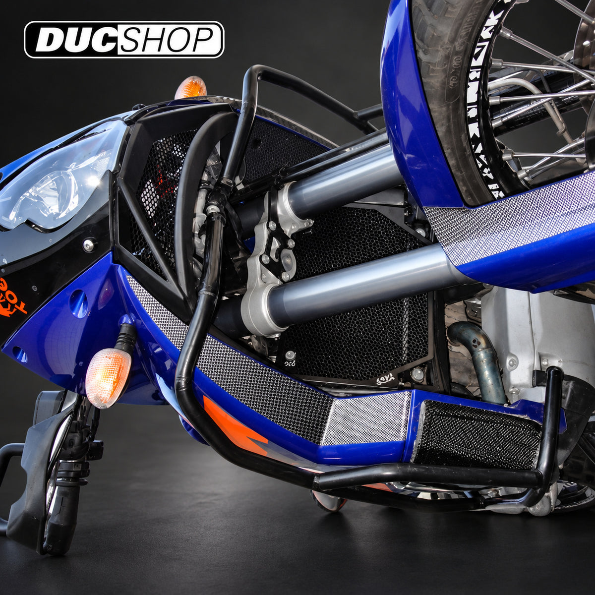 Cox Racing Radiator Guards for the KTM 950/990 Adventure / R (04-13) | Radiator & Oil Cooler Guards | ducshop.com