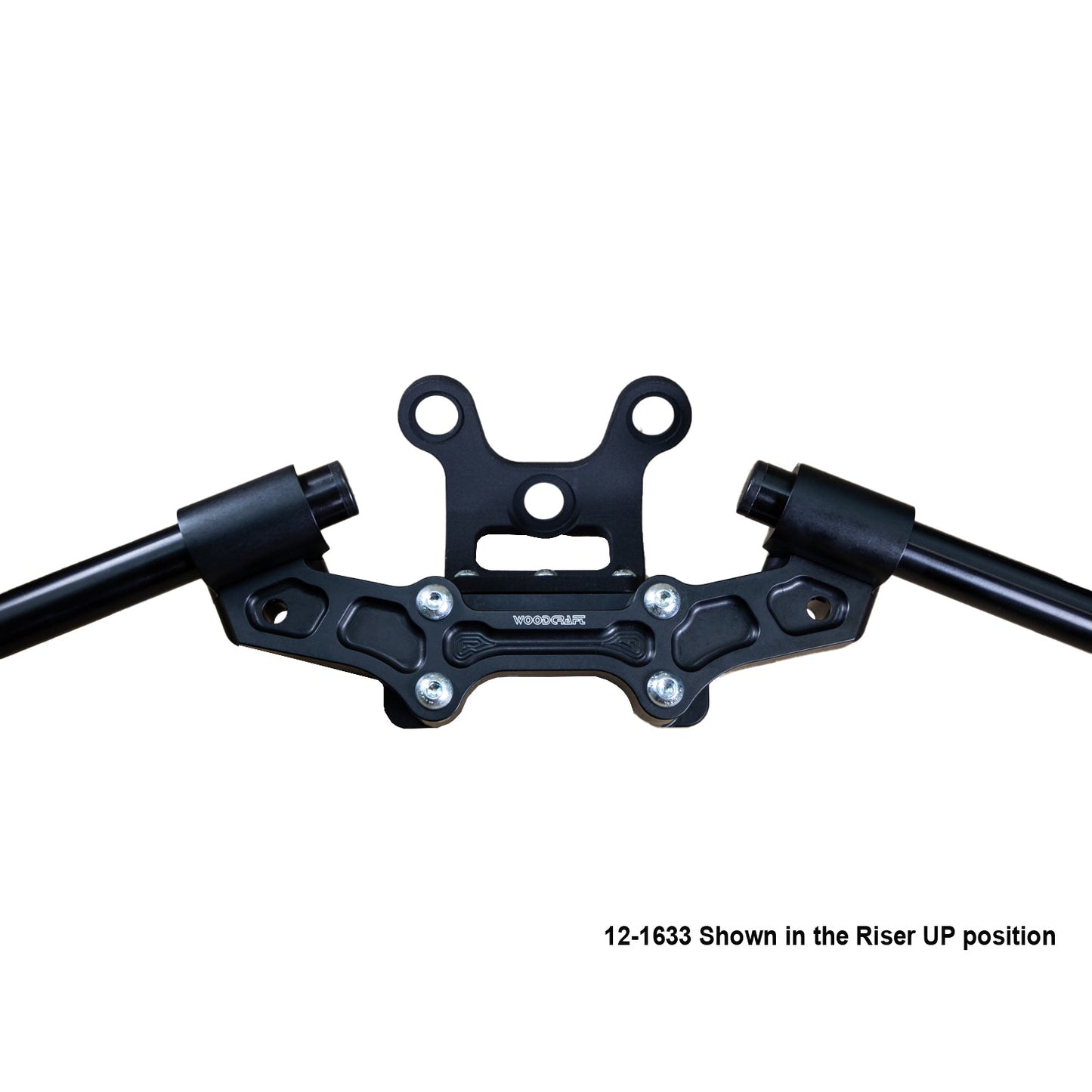 WOODCRAFT DUCATI MONSTER 797/821 2018-21 CLIPON ADAPTER PLATE W/GAUGE MOUNT 1.5 INCH STANDARD RISE W/ BXL BARS. SKU: 12-2633S