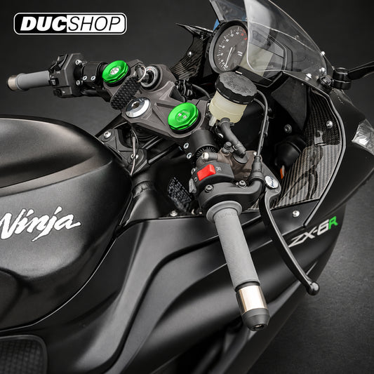 Woodcraft 35MM Rise Side Mount Adjustable Clip-ons for 2009+ Kawasaki ZX-6R / 636 | DucShop