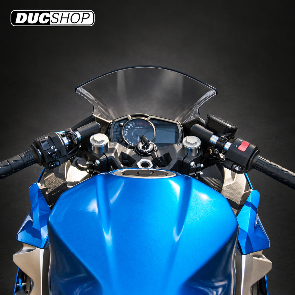 Woodcraft Split 41mm Clipon Assembly with 2-1/2" Riser for the Kawasaki Ninja 400 | DucShop