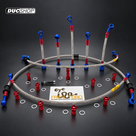 Fren Tubo Carbotech Carbon Fiber, Kevlar or Stainless Complete ABS Brake Line Kit for the Ducati Hypermotard 698 Mono (2024+) - DucShop