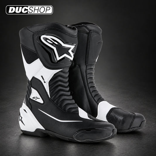 Alpinestars SMX S Boots - Black/White | Racing Boots | DucShop