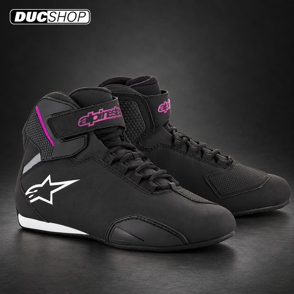 Alpinestars Women's Sektor Shoes - Black/Fuchsia | Urban Riding Shoes | DucShop