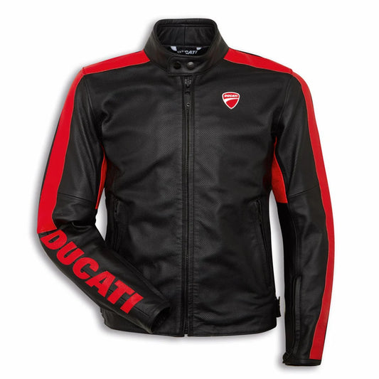 DUCATI COMPANY C4 PERFORATED LEATHER JACKET. SKU: 9810751