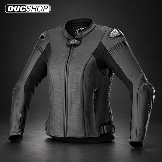 Alpinestars Stella Missile V2 Leather Jacket - Black/Black | Leather Jackets | DucShop