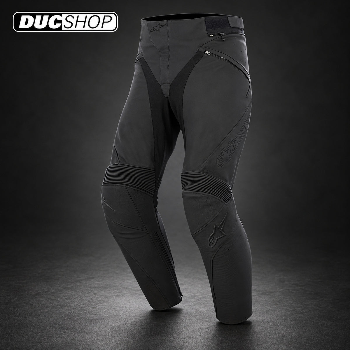 Alpinestars Jagg Leather Pants - Black/Black | Leather Pants | DucShop