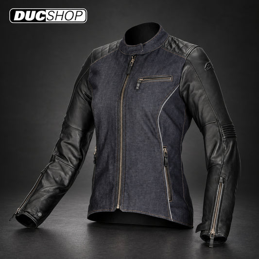 Alpinestars Stella Renee Denim/Leather Jacket - Black | Leather Jackets | DucShop