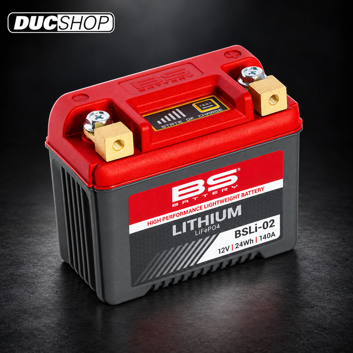 BS Battery BSLi-02 Lightweight Lithium Battery for Ducati motorcycles - DucShop