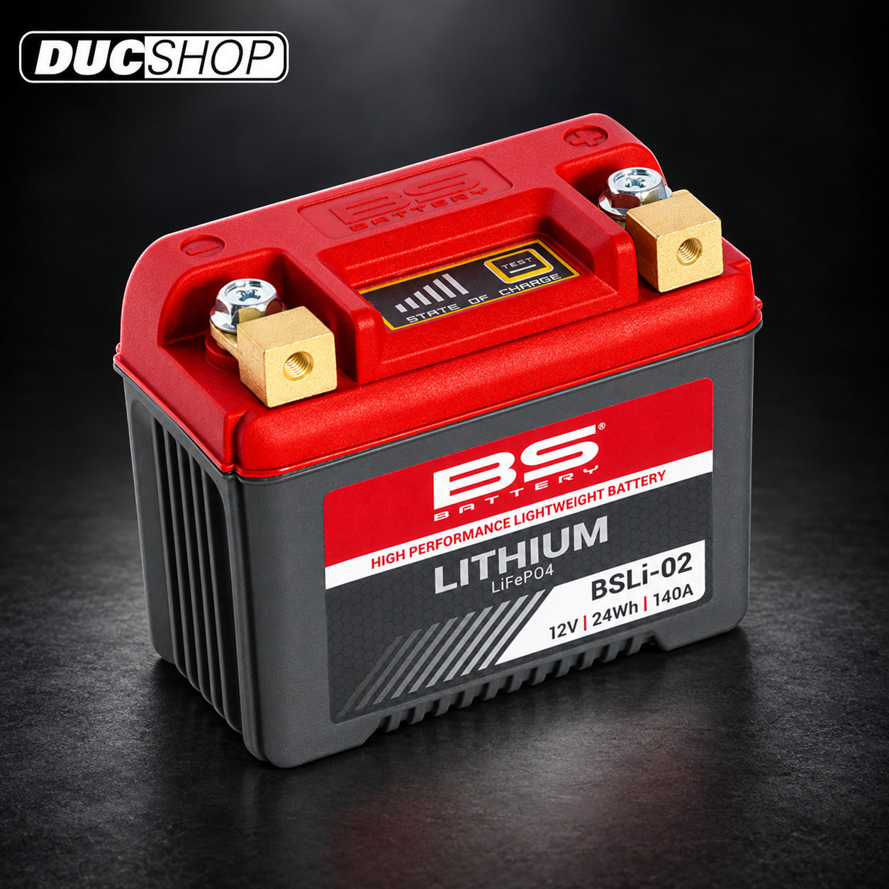 BS Battery BSLi-02 Lightweight Lithium Battery for Ducati motorcycles - DucShop