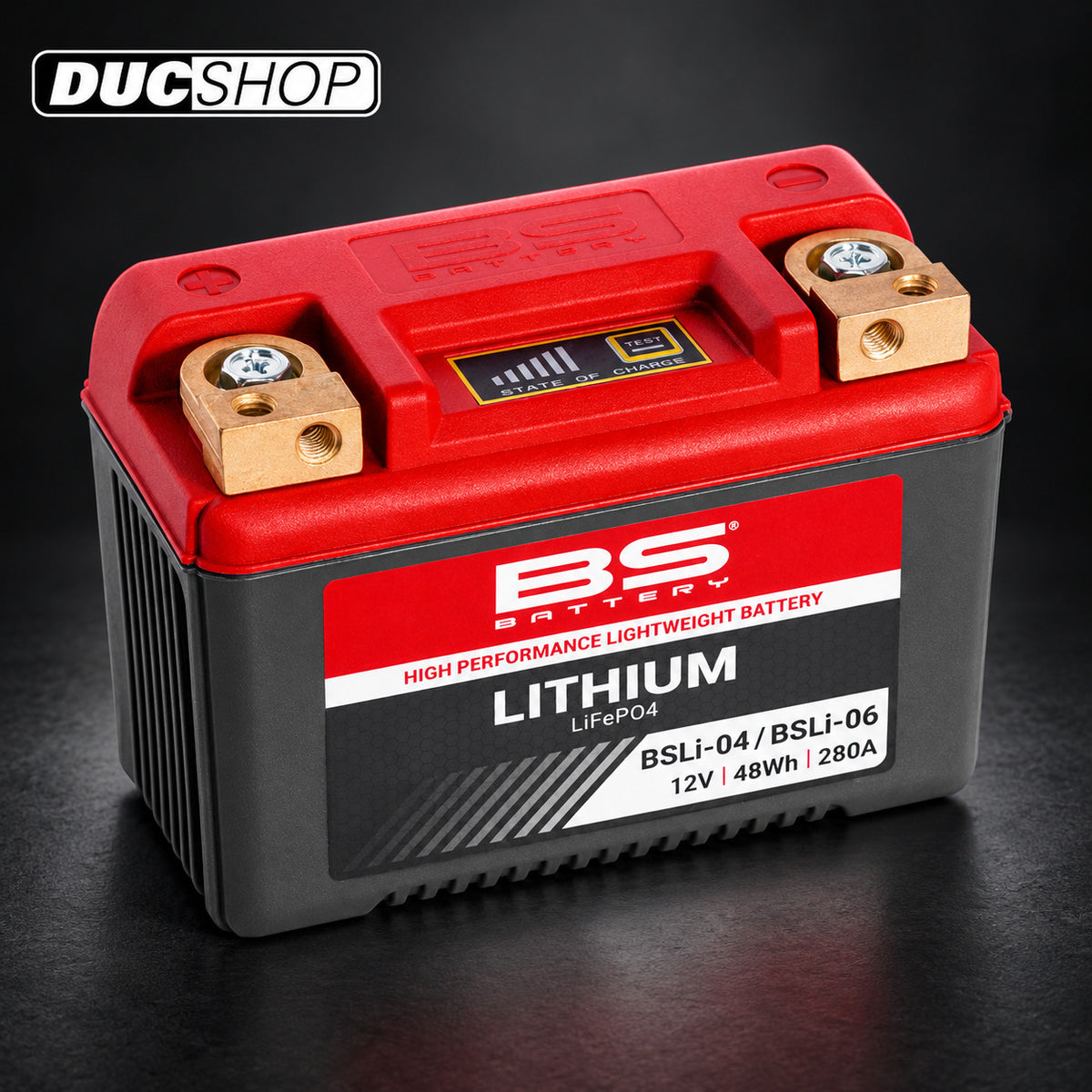 BS Battery BSLi-04/06 Lightweight Lithium Battery for Ducati motorcycles - DucShop