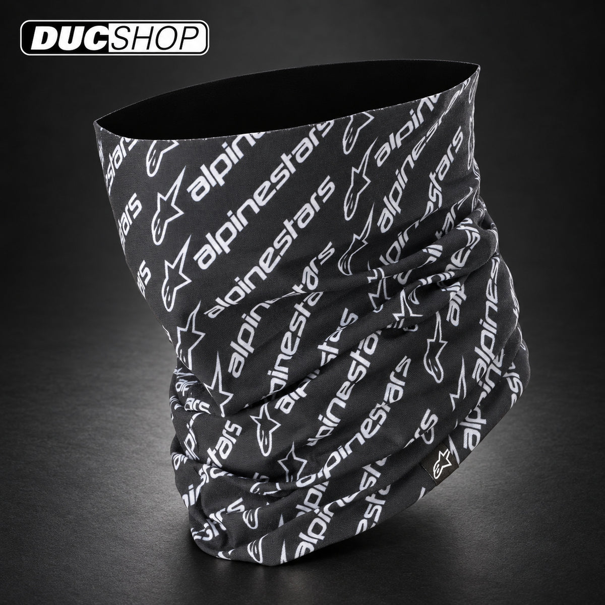 Alpinestars Linear Neck Tube - Black White | Neck Guards & Braces | DucShop