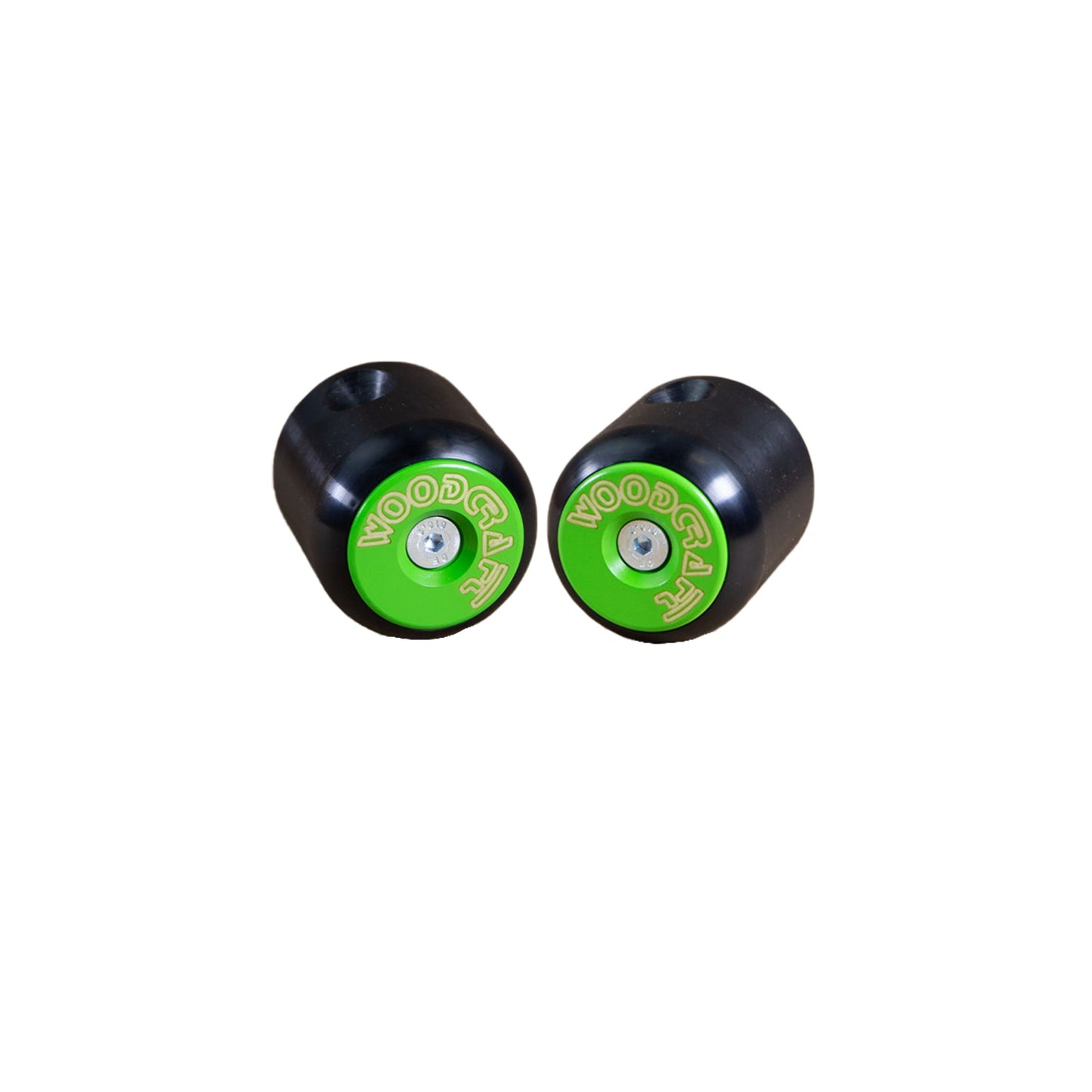 WOODCRAFT DUCATI MONSTER 696/796/1100 FRAME SLIDER KIT WITH PUCKS GREEN CERAKOTE. SKU: 50-0660STD-GR