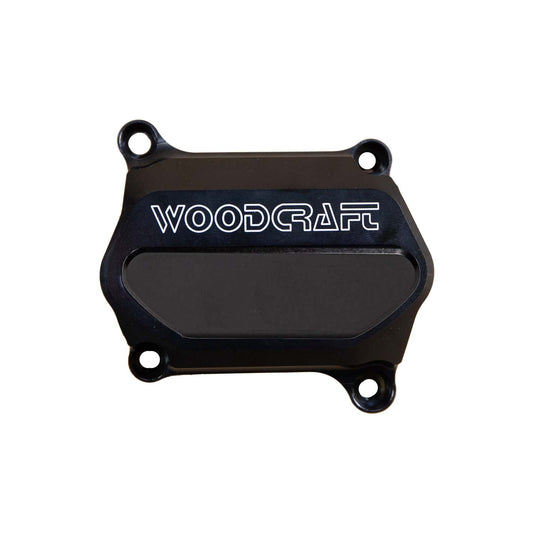 WOODCRAFT DUCATI MONSTER LHS WATER PUMP COVER PROTECTOR W/ SKID PLATE BLACK CERAKOTE. SKU: 60-0637WPC-B