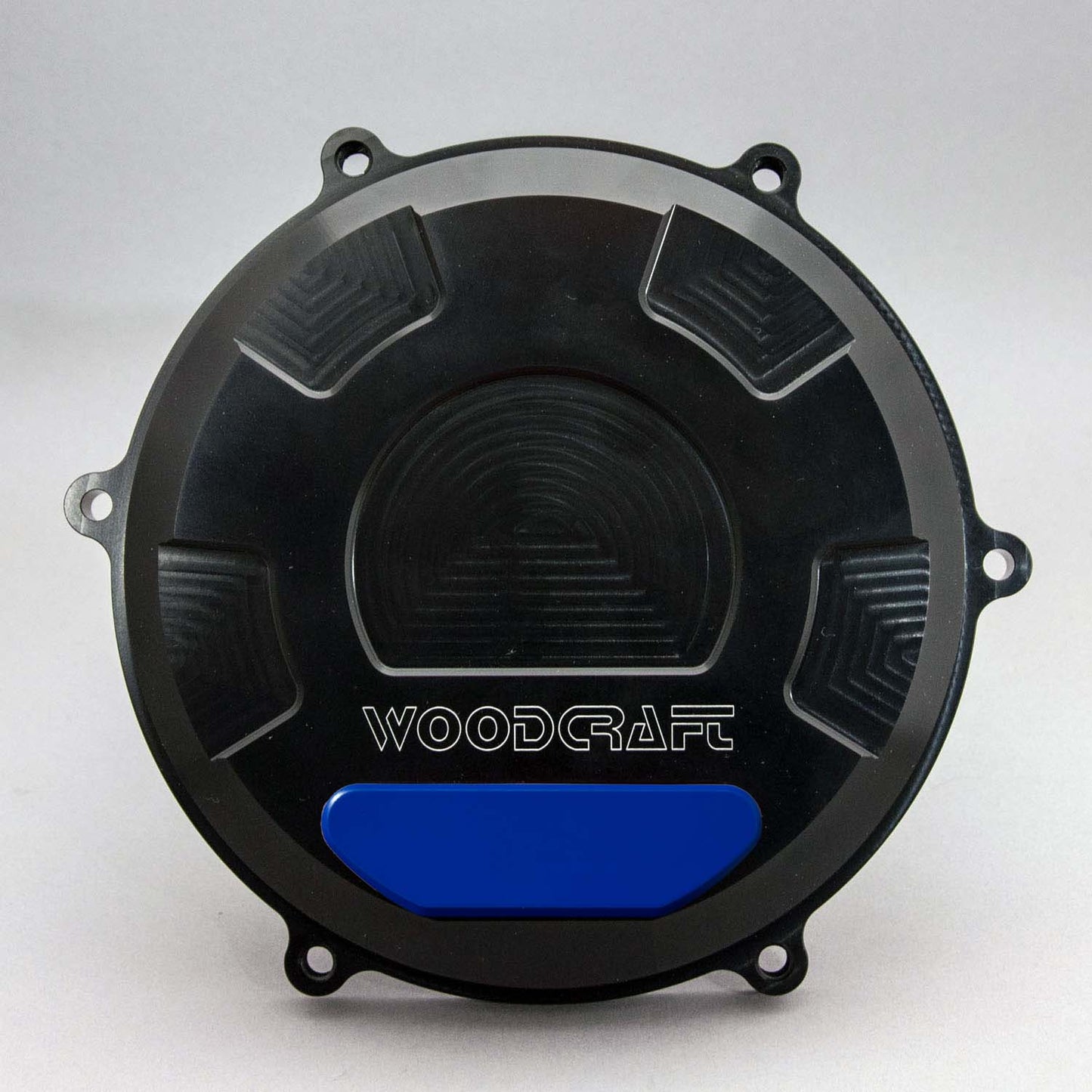WOODCRAFT DUCATI PANIGALE V4 RHS CLUTCH COVER W/ SKID PLATE BLUE CERAKOTE. SKU: 60-0656RB-C