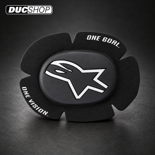 Alpinestars GP Sport Evo Knee Sliders - Black/White | Knee Sliders | DucShop