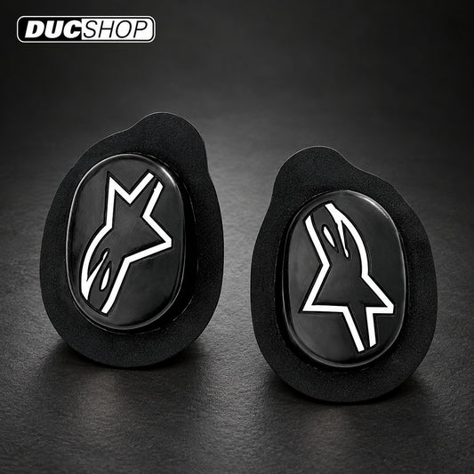 Alpinestars Sports Knee Sliders - Black/White | Knee Sliders | DucShop