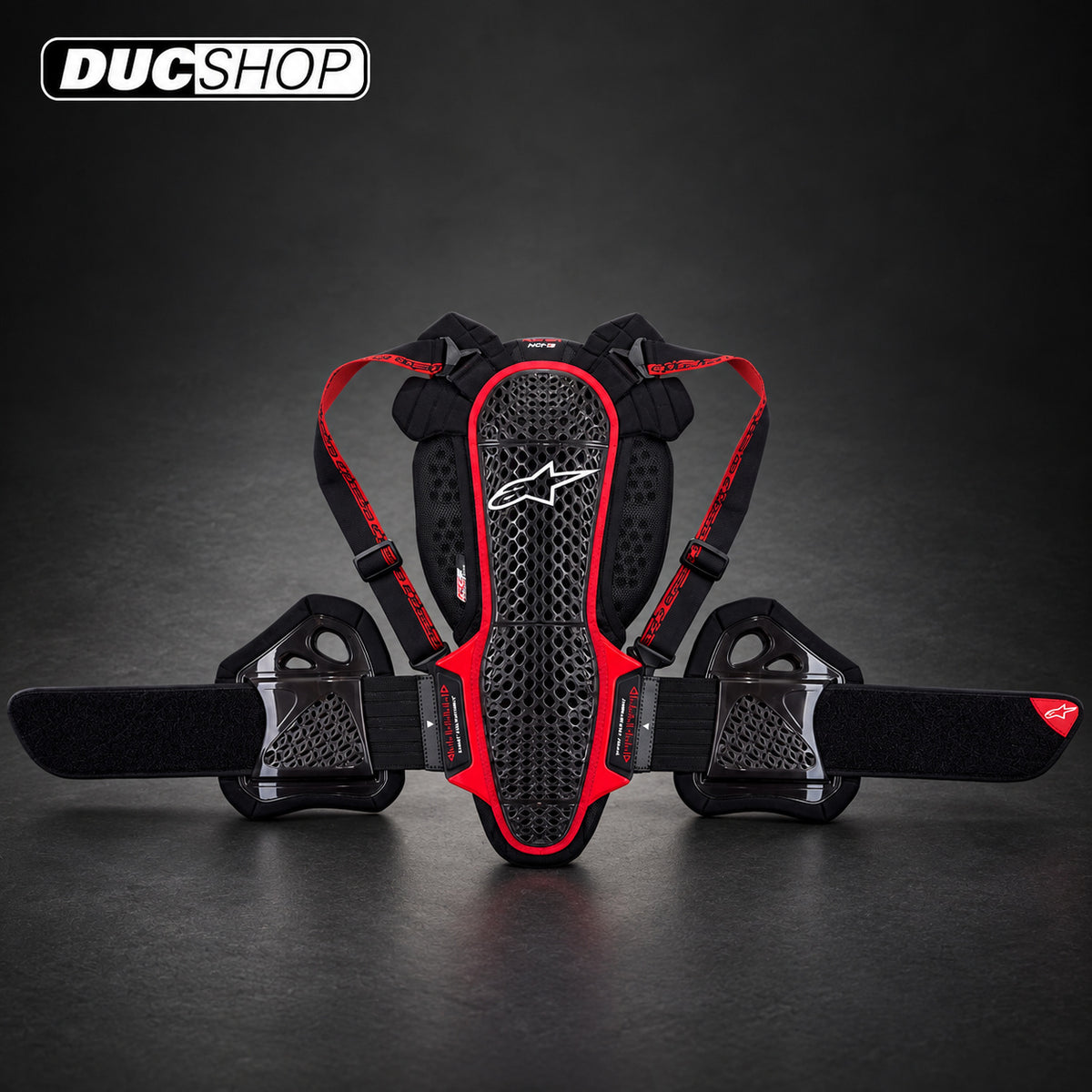 Alpinestars Nucleon Kr-3 Back Protector - Smoke Black/Red | Protective Gear | DucShop