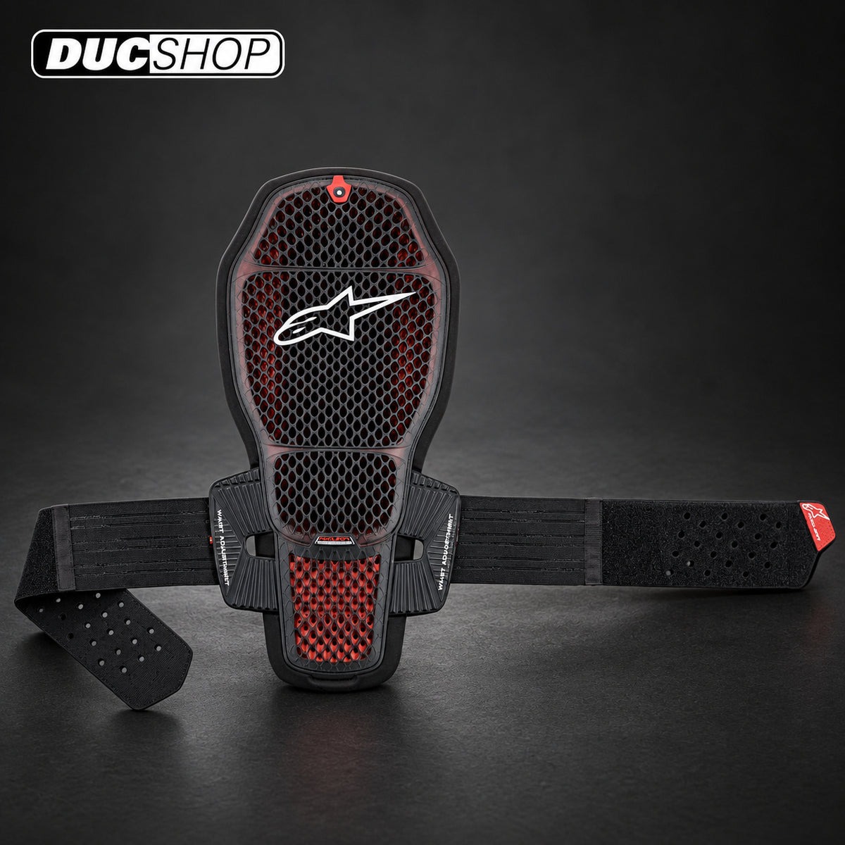 Alpinestars Nucleon KR-R Cell Back Protector - Transparent Smoke/Black/Red | Protective Gear | DucShop