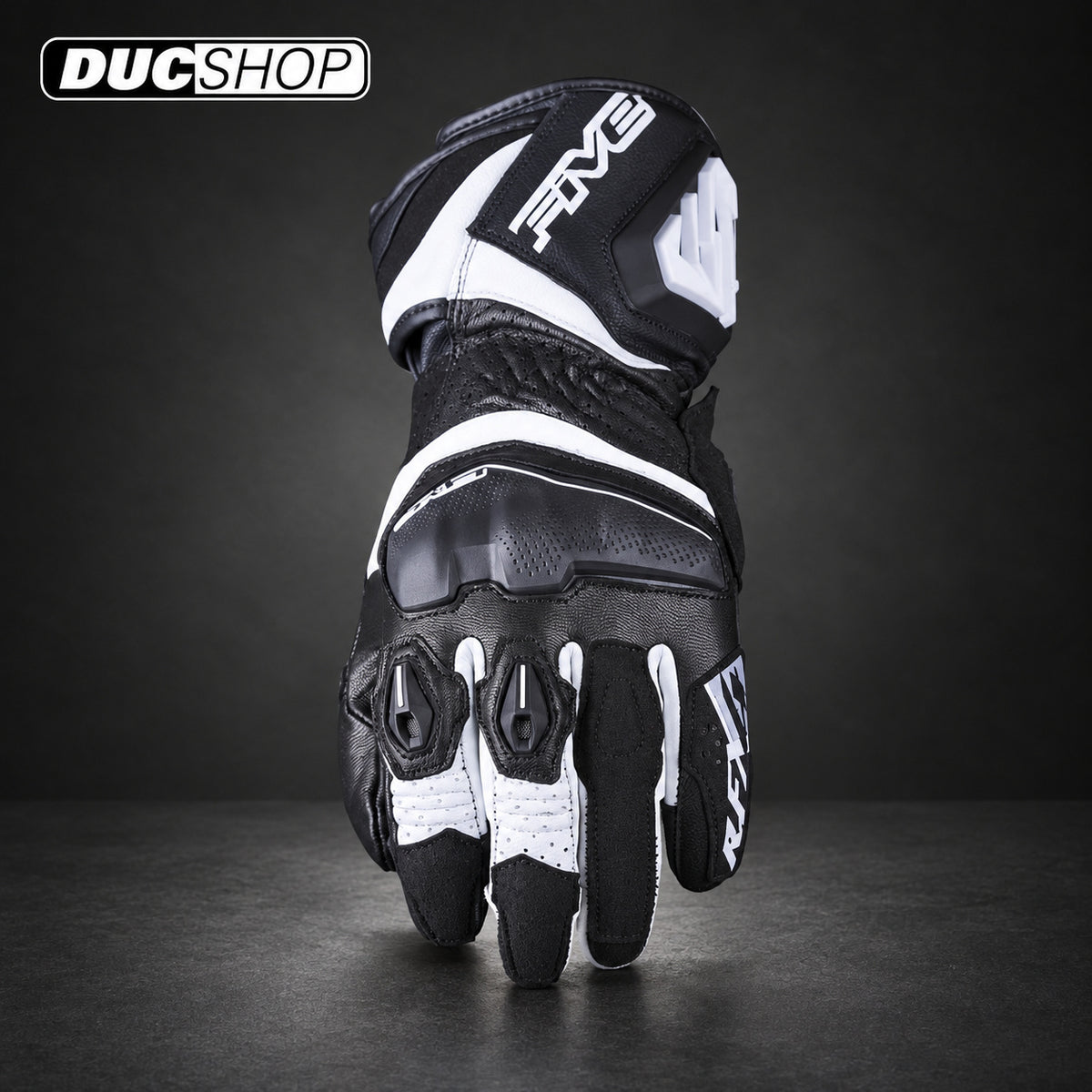 Five Gloves RFX4 EVO Women's Leather Gloves - Black/White | Women's Gloves | DucShop
