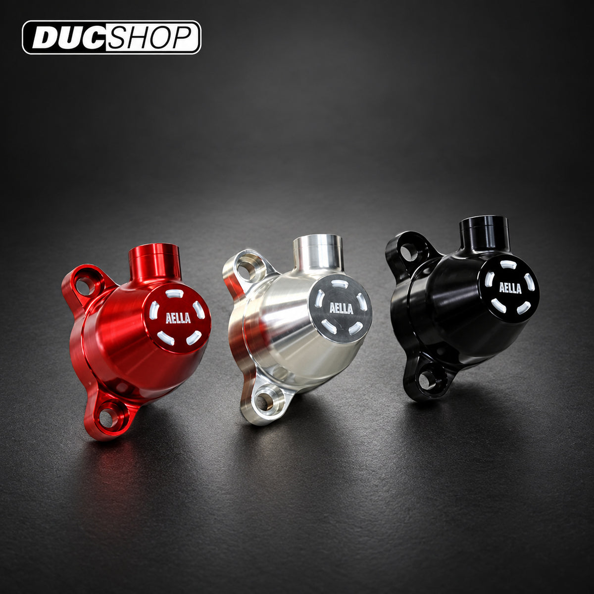 AELLA Aluminum EVO Contrast Cut Ducati Clutch Slave Cylinder - 28 or 30 mm Diameter | Dry Clutch Slaves | ducshop.com