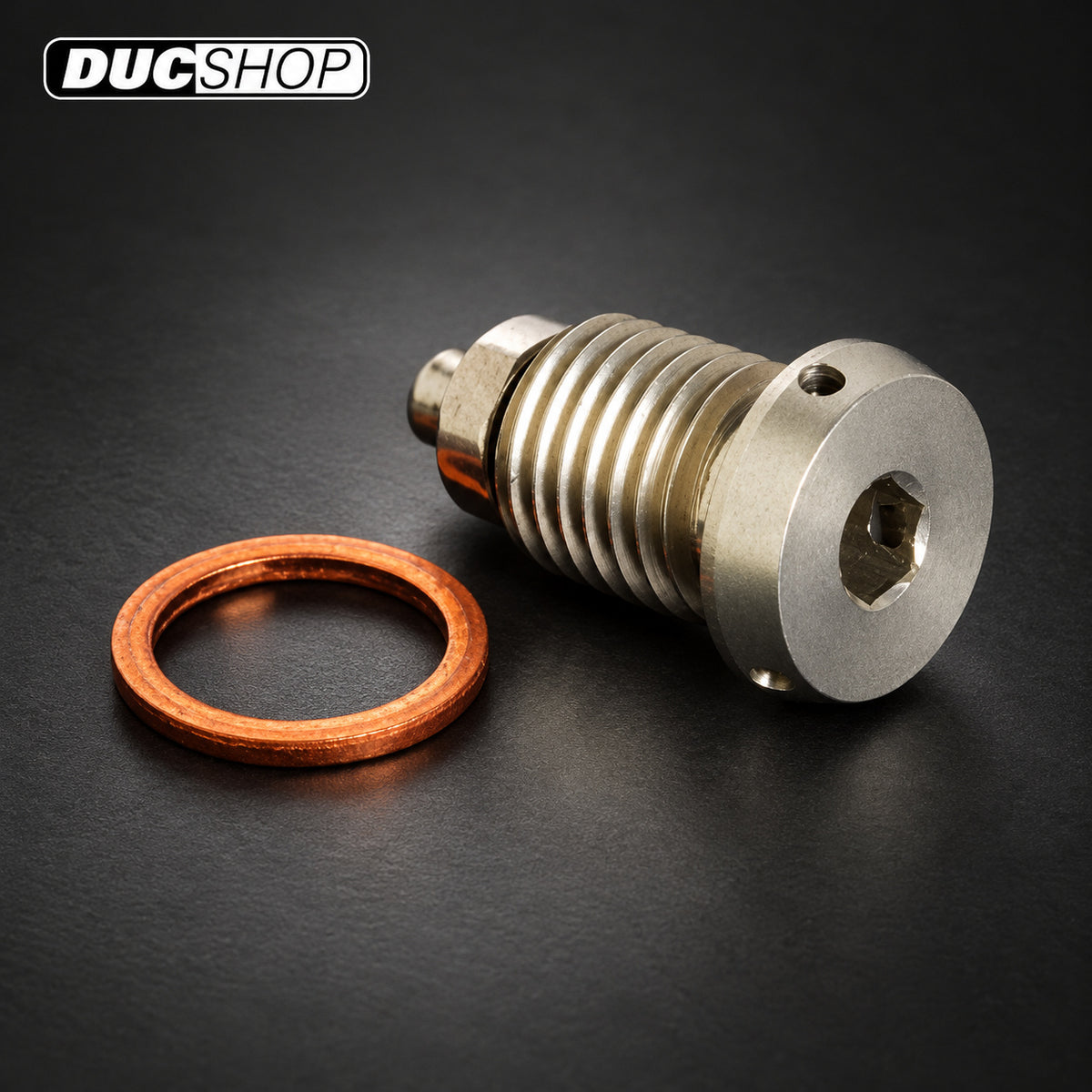 AELLA Magnetic Oil Drain Bolt — Ducati M12×1.5 — representative product view; select the listed configuration | Oil Fill & Drain Plugs | ducshop.com