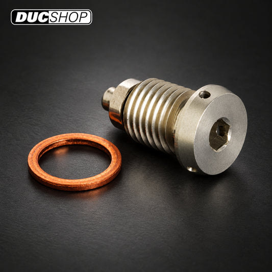 AELLA Magnetic Oil Drain Bolt — Ducati M12×1.5 — representative product view; select the listed configuration | Oil Fill & Drain Plugs | ducshop.com