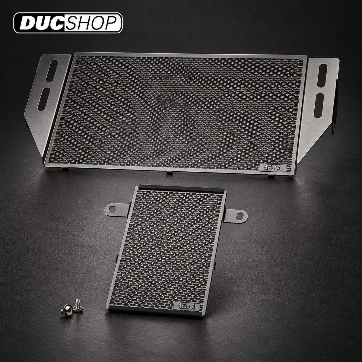 AELLA Radiator and Oil Cooler Guard Set for Ducati Supersport 939 / 950 - Black | Radiator & Oil Cooler Guards | ducshop.com