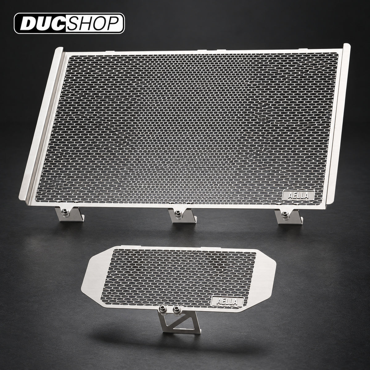 AELLA Radiator and Oil Cooler Guard Kit For the Ducati Hypermotard 950 | Radiator & Oil Cooler Guards | ducshop.com