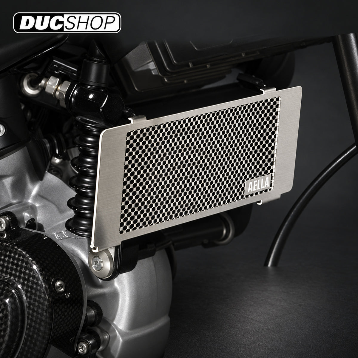 AELLA Oil Cooler Guard for Ducati Monster S2R 1000, Hypermotard 796/1100 and Sportclassic models | Radiator & Oil Cooler Guards | ducshop.com