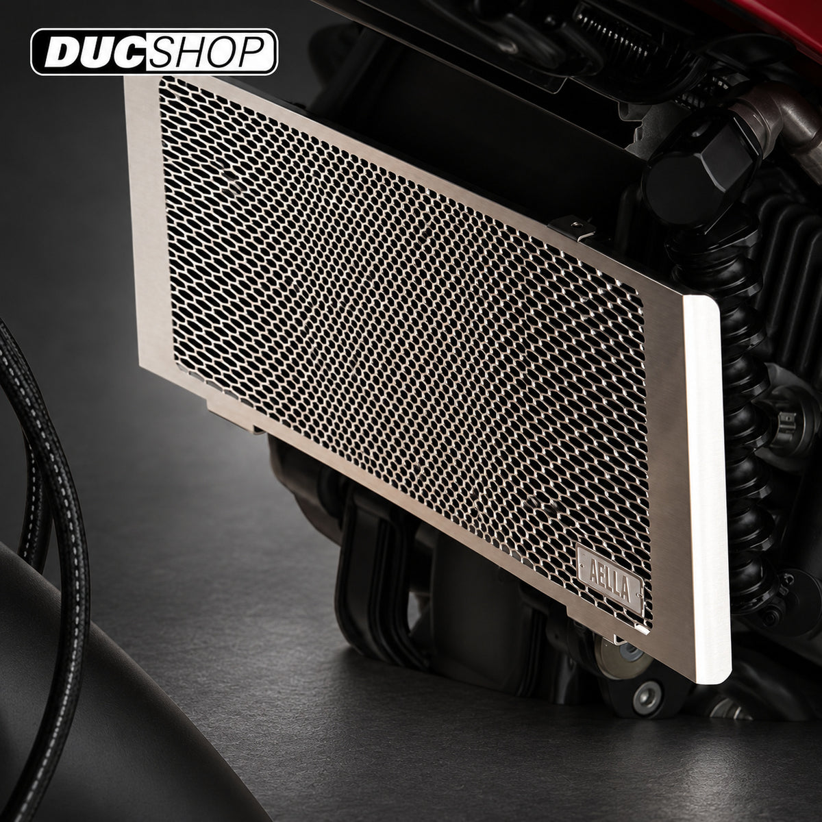 AELLA Oil Cooler Guard for Ducati Hypermotard 1100 EVO | Radiator & Oil Cooler Guards | ducshop.com