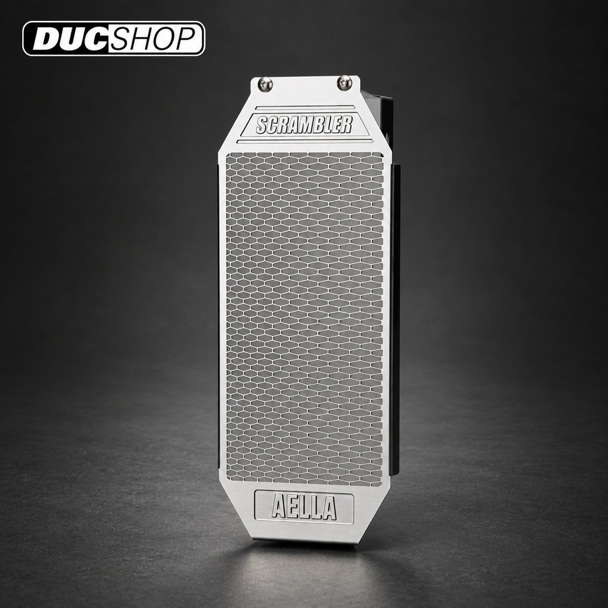AELLA Oil Cooler Guard for Ducati Scrambler - Stainless Steel (15-22) | Radiator & Oil Cooler Guards | ducshop.com