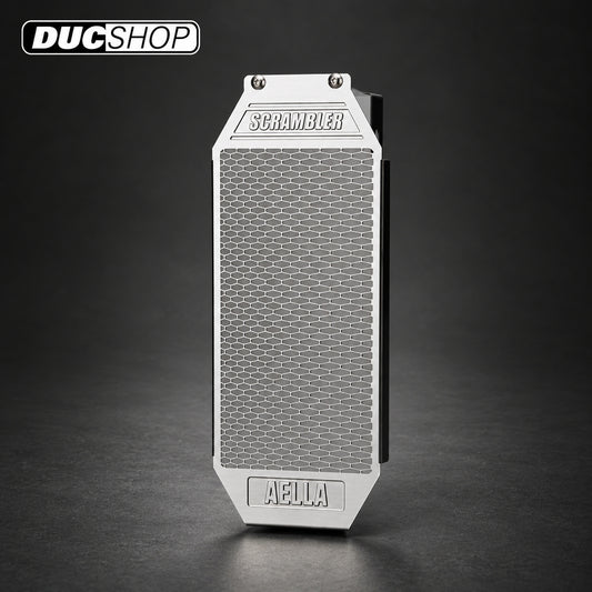 AELLA Oil Cooler Guard for Ducati Scrambler - Stainless Steel (15-22) | Radiator & Oil Cooler Guards | ducshop.com