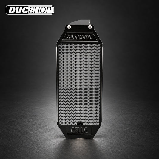 AELLA Oil Cooler Guard for the Ducati Scrambler - Black (15-22) | Radiator & Oil Cooler Guards | ducshop.com