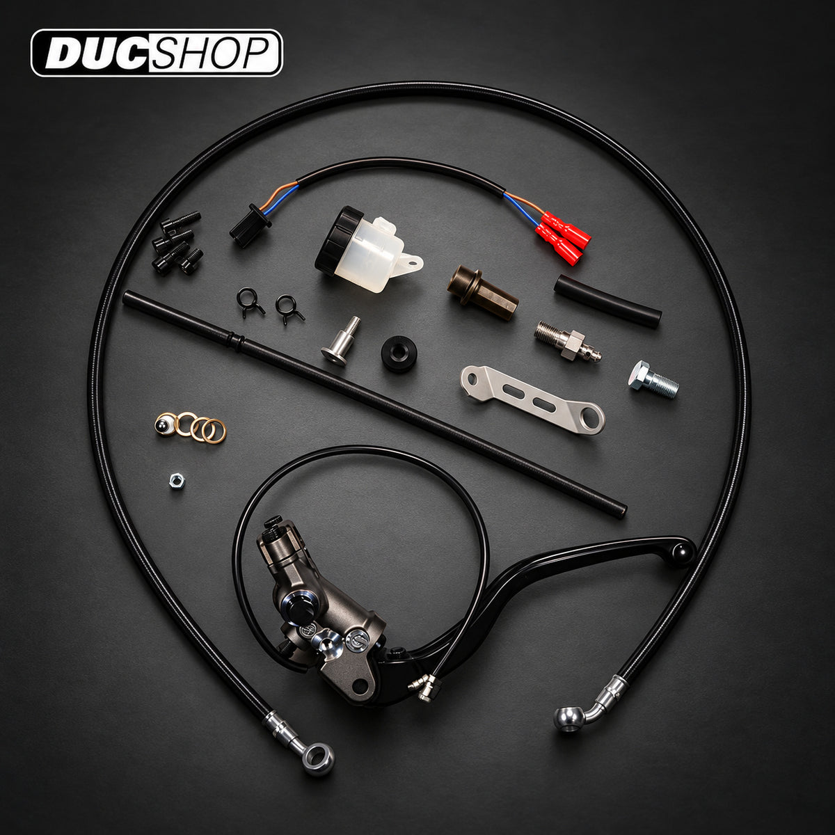 DBK Special Parts (Ducabike) Hydraulic Clutch Conversion Kit for Certain Ducati Scrambler Cafe Racer models and Hypermotard 821 SP | Wet Clutch Slaves & Actuators | ducshop.com