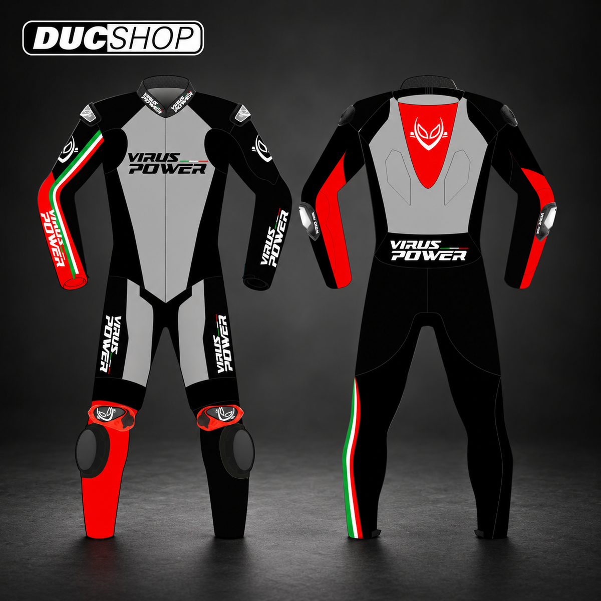 Virus Power Alien Textile Racing Suit with Helite Airbag System 2.0 - RACER Fit | Race Suits | DucShop