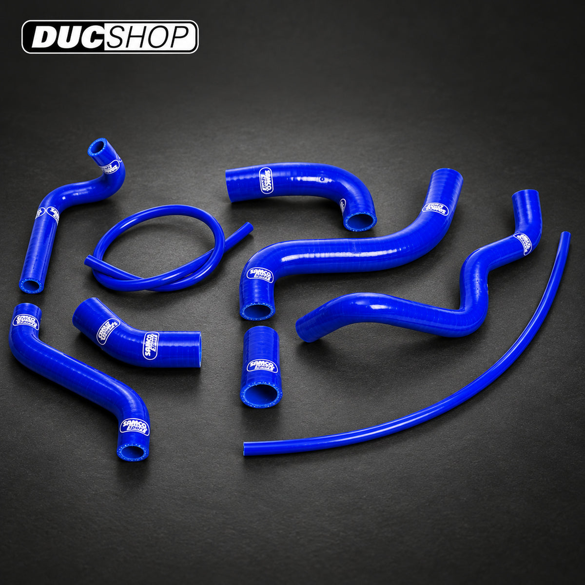 SamcoSport 8 Piece Silicone Coolant Hose Set For Aprilia RSV 1000 Millie (1998-03) and Tuono (2002-05) | Hose Kits | ducshop.com