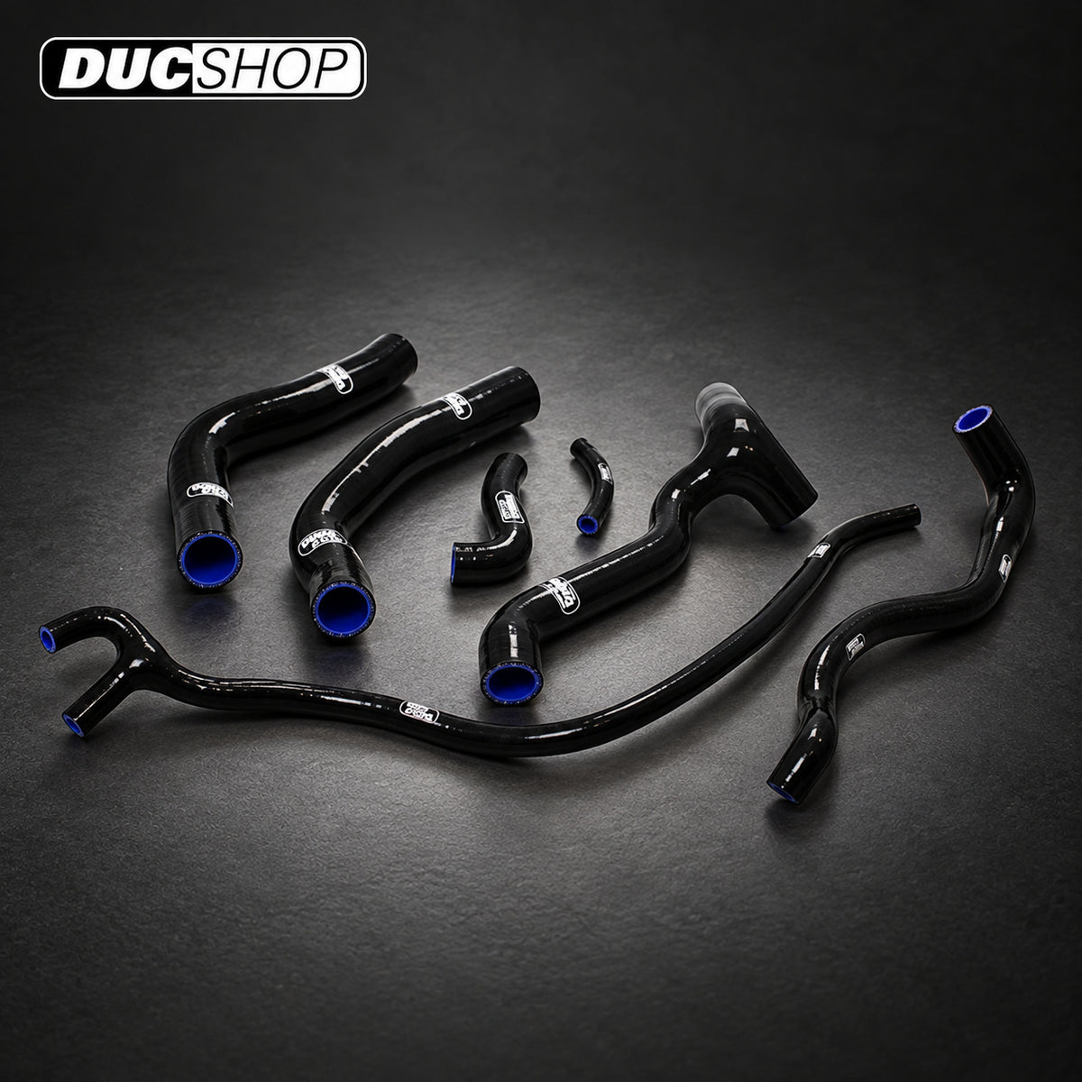 SamcoSport 7 Piece Silicone Coolant Hose Set For Aprilia 750 Dorsoduro (2007-17) | Hose Kits | ducshop.com